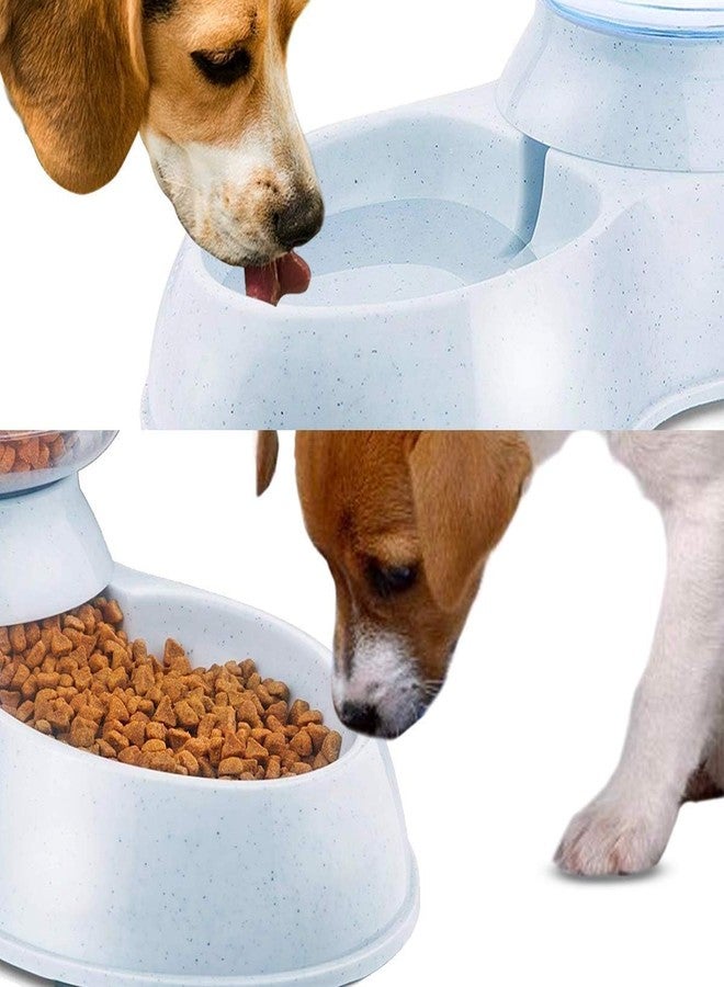 Vroxy Non-Slip Base Dog Water Food Pet Feeder Dispenser, Plastic Pet Bowl, Automatic Drinking Pet Water Dispenser (Pet Feeder + Pet Waterer) (Feeder + Waterer) 2 Pack - Image 3
